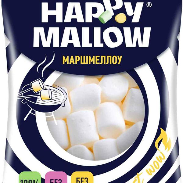 Зефир для десертов воздушный Happy Mallow