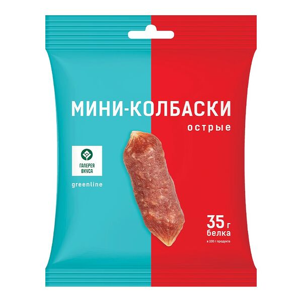 Колбаски Мини-колбаски острые с/в салями сорта экстра изд колб из м/пт охл 60г мгс АК Колос