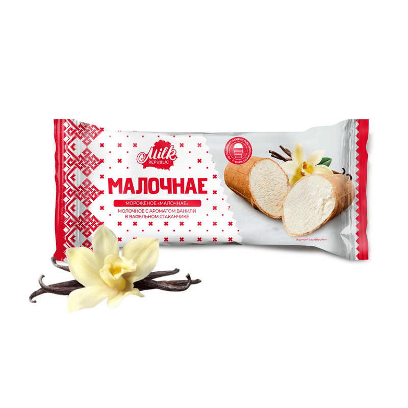 

Мороженое Milk republic с ароматом ванили Белорусский продукт 70 г