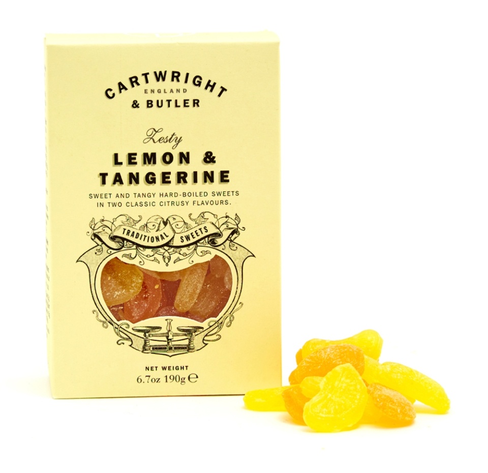 

Леденцовая карамель Cartwright & Butler со вкусом лимона и мандарина 190 г, Великобритания
