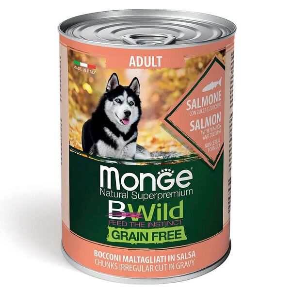 Monge Bwild Dog Grainfree Adult консервы для собак всех пород Лосось