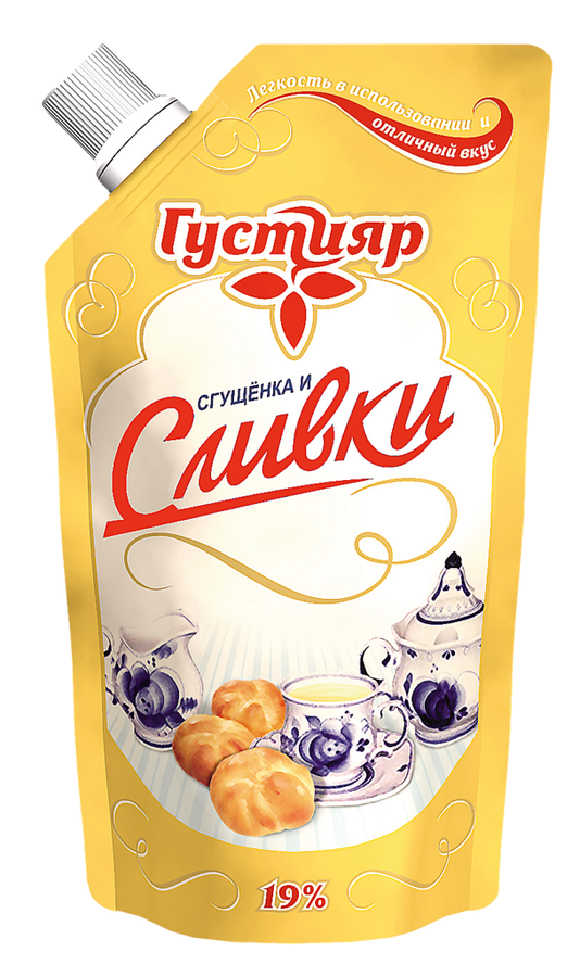 

Продукт молокосодержащий ГУСТИЯР Сгущенка и сливки 19%, с змж