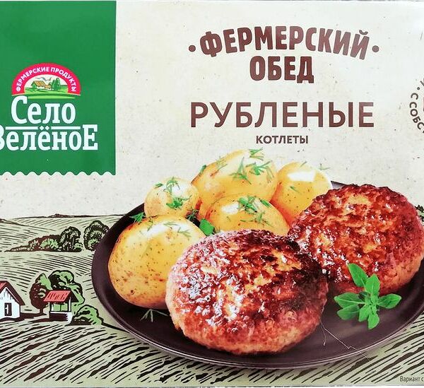 Котлеты Село Зеленое Фермерский обед рубленые замороженные 500г