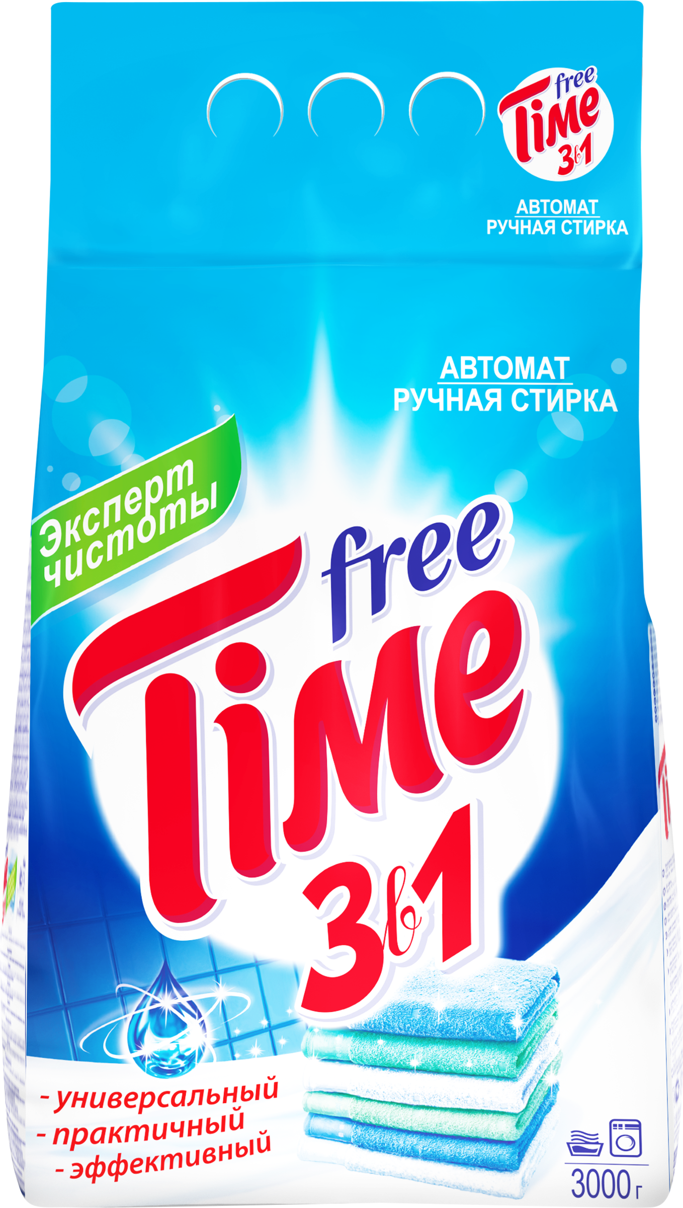 

Стиральный порошок Free Time 3 в 1 3 кг