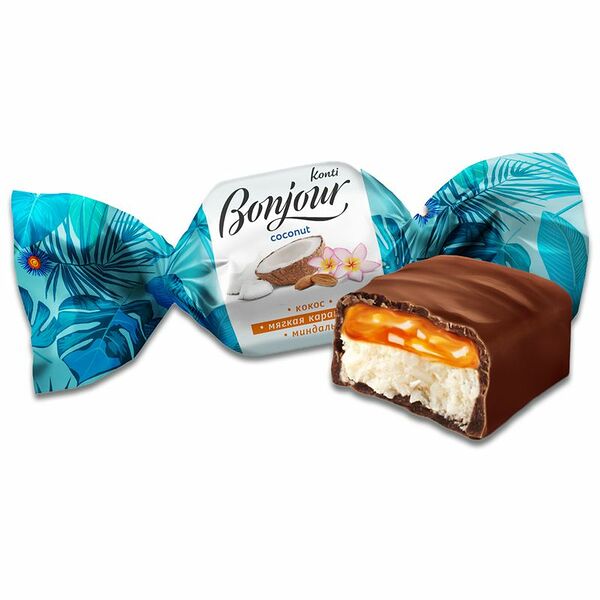 Конфеты Konti Bonjour Coconut, вес ~0.3 кг