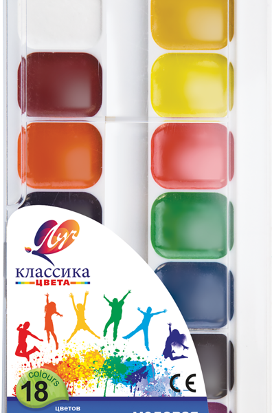 Акварель медовая ЛУЧ Классика 18 цветов, без кисти Арт. 19С 1292-08