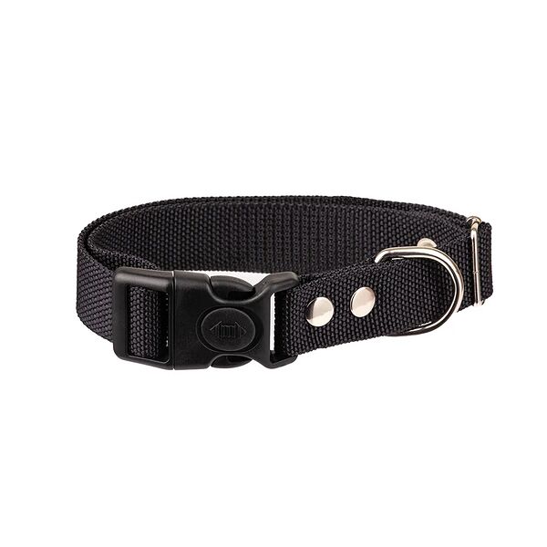Ошейник нейлон L многоразмерный с фиксатором 25 33-55 см черный