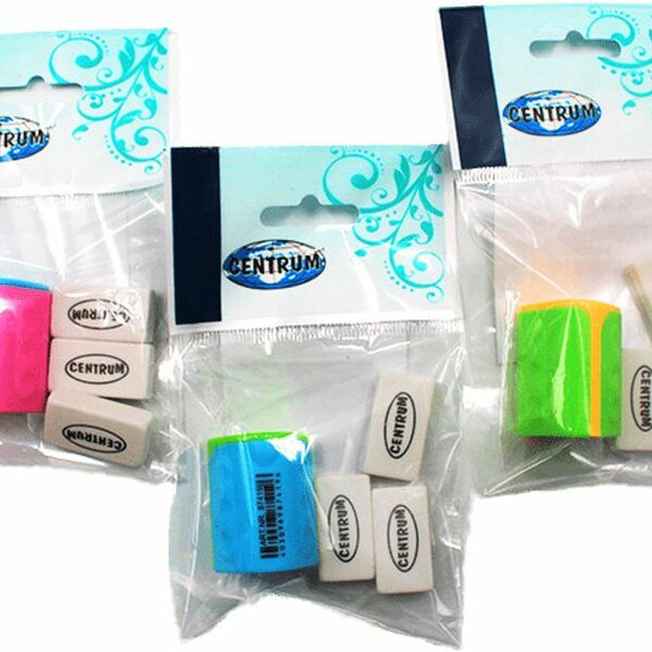Набор Centrum точилка пластиковая с ластиком в ассортименте