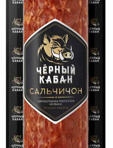 Колбаса сырокопченая Черный кабан Сальчичон полусухая