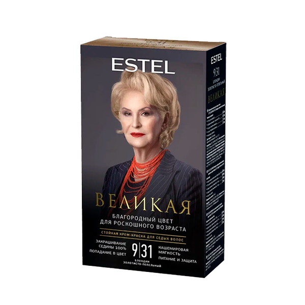 Стойкая крем-краска для седых волос Estel Великая  т.9/31 Блондин золотисто-пепельный 150 мл
