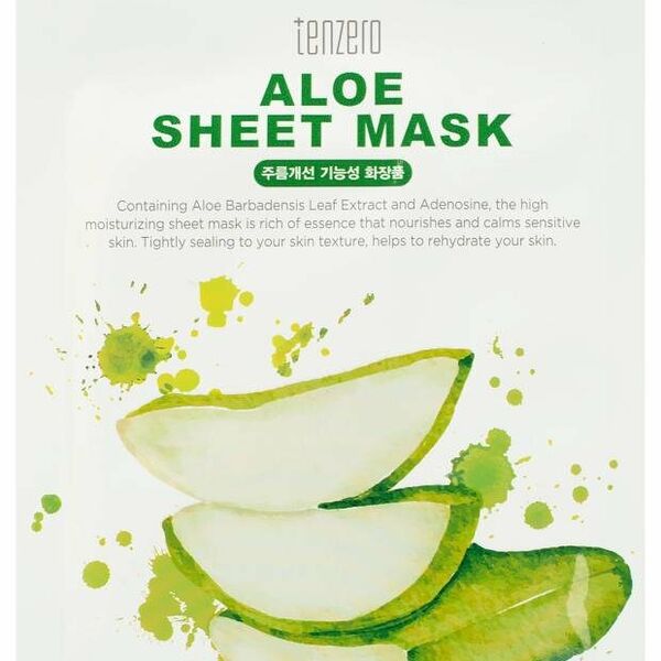 Маска тканевая для лица Tenzero с экстрактом алоэ