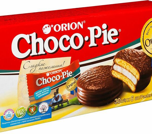 Пирожное Orion Choco Pie в глазури с обогащающей добавкой, 6x30г