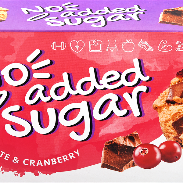 Печенье сдобное SWEET&JOY с шоколадом и клюквой, без сахара, 135г