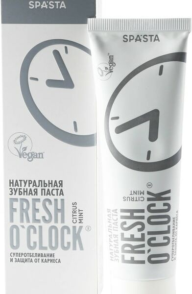 Зубная паста Spasta Fresh Oclock Суперотбеливание и защита от кариеса 90мл