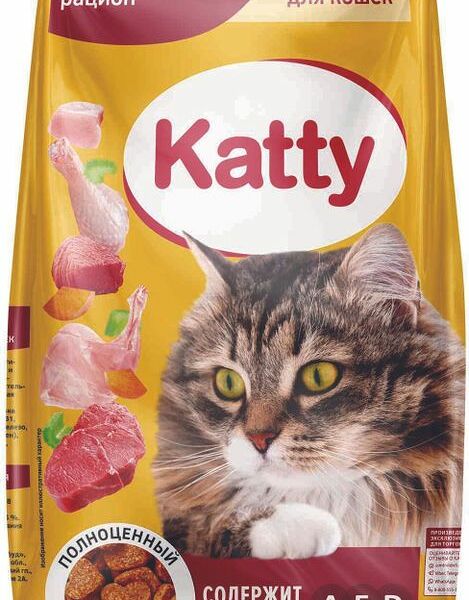 Корм Katty сухой для взрослых кошек 350г