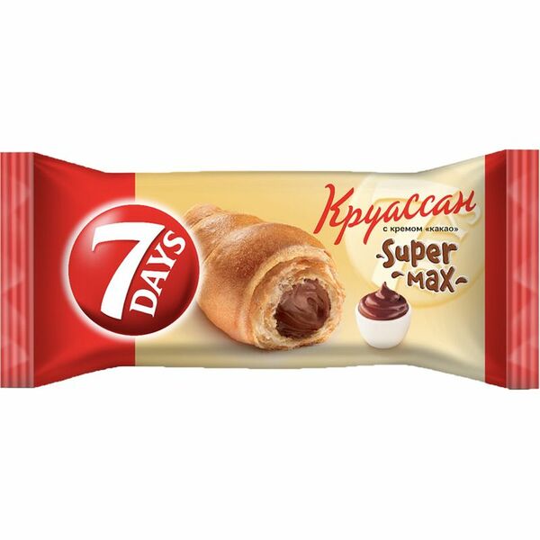 Круассан 7 Days Super Max с кремом какао, 110г