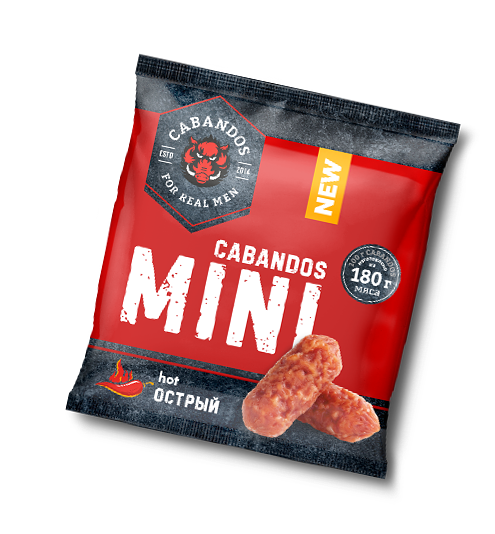 Колбаски Кабандос Мини Острые с/к в/с флоупак газ охл 0,06кг ТД Серволюкс