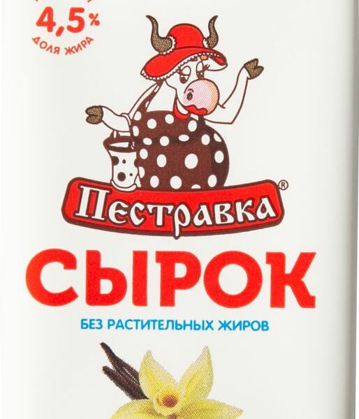 Сырок творожный Пестравка с сахаром и ванилином 4.5% 100г