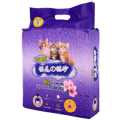 HAKASE AREKKUSU комкующийся наполнитель Тофу Сакура 6 л