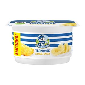 Творожок Простоквашино с ананасом и бананом 3,6% 110 г