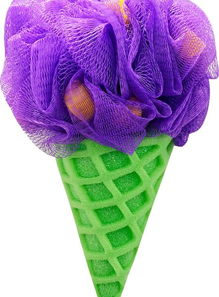 Мочалка Dolce Milk мороженое зеленая фиолетовая 45г
