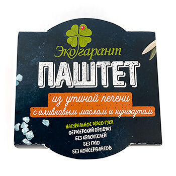 Паштет из утиной печени с оливковым маслом и кунжутом 90г, Россия