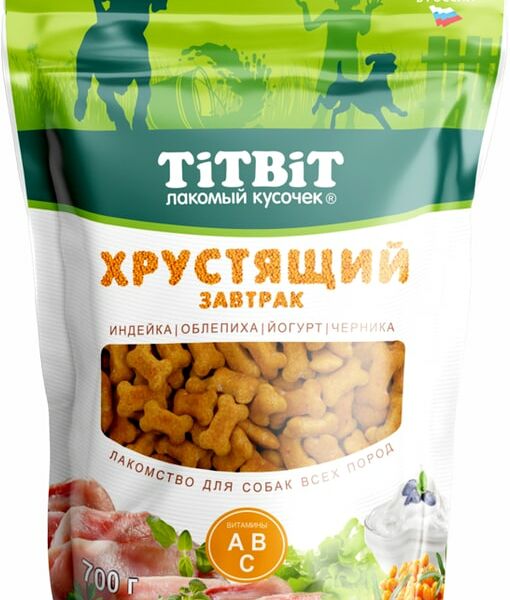 Лакомство для собак TiTBiT Хрустящий завтрак с индейкой 700г
