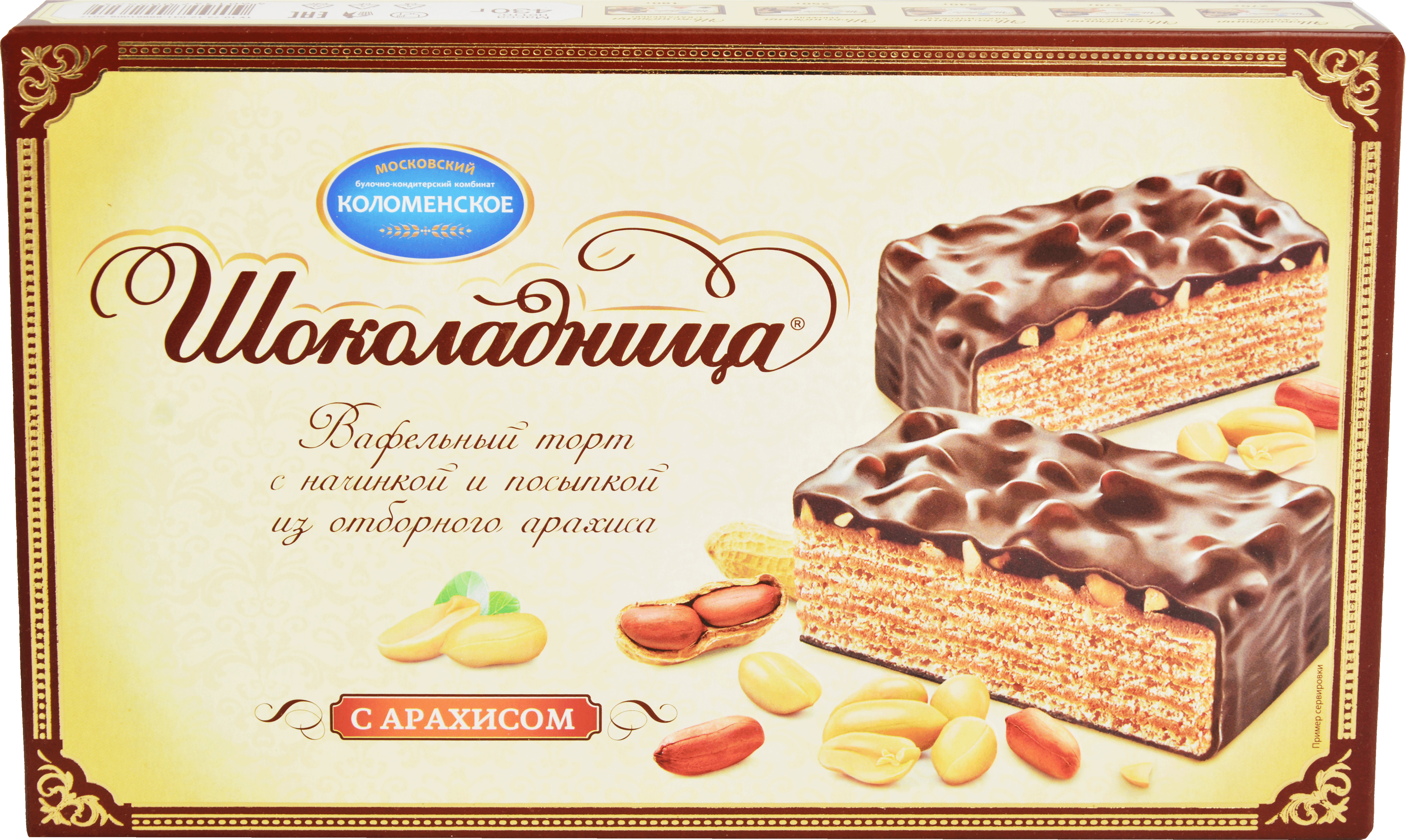 

Торт Шоколадница вафельный с арахисом