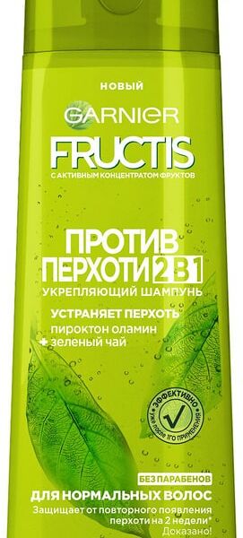 Шампунь для волос Garnier Fructis Против перхоти 2в1 250мл
