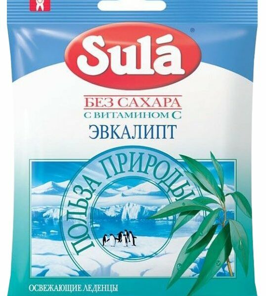Леденцы без сахара с витамином С Sula Эвкалипт
