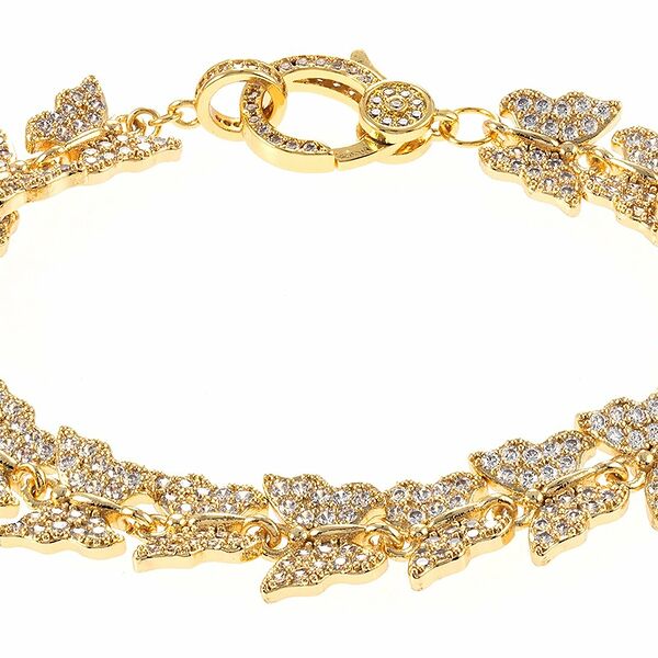 RONDA S/S 23 288Brз Браслет, бижутерный сплав, фианиты,р.19