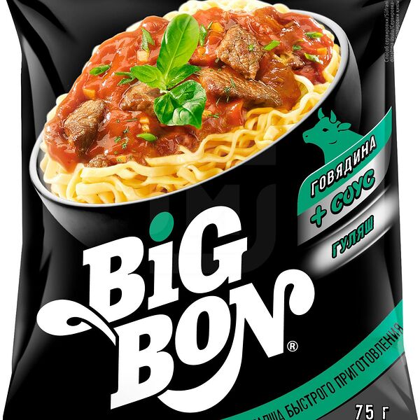 Лапша BIGBON говядина и соус гуляш