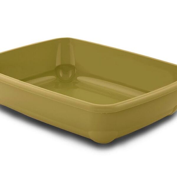 Туалет MP Bergamo средний для кошек, 45х35х10 см, горчичный