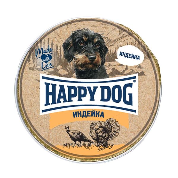 Корм для собак HAPPY DOG Natur Line Индейка паштет ламистер 125г (упаковка - 10 шт)