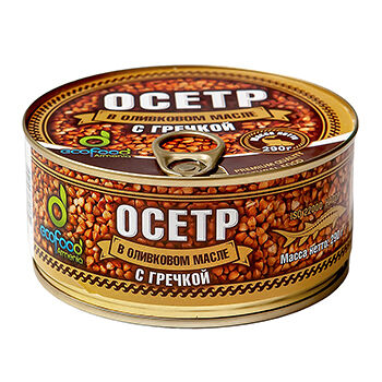 Осетр EcoFood Armenia с гречкой в оливковом масле