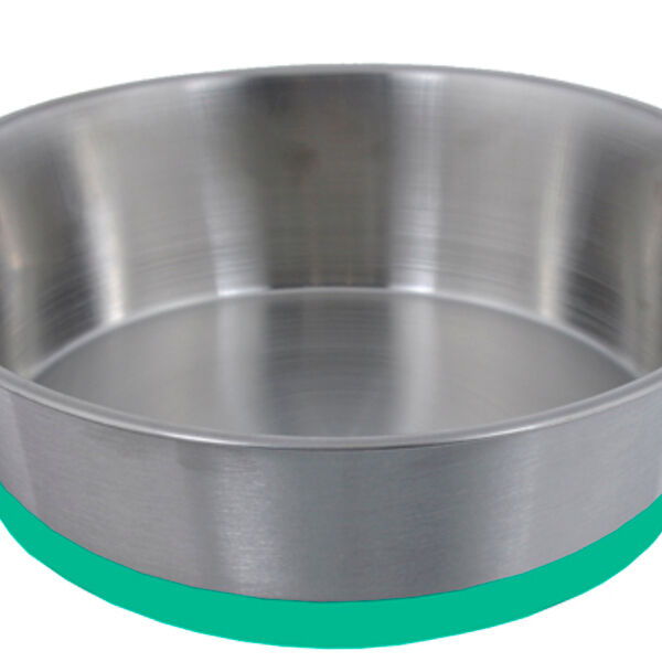 HOMEPET Premium Миска для домашних животных металлическая на зеленой силиконовой подставке 0,45л