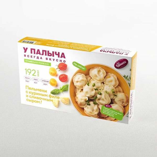 Пельмени с куриным филе и сливочным сыром 450 г