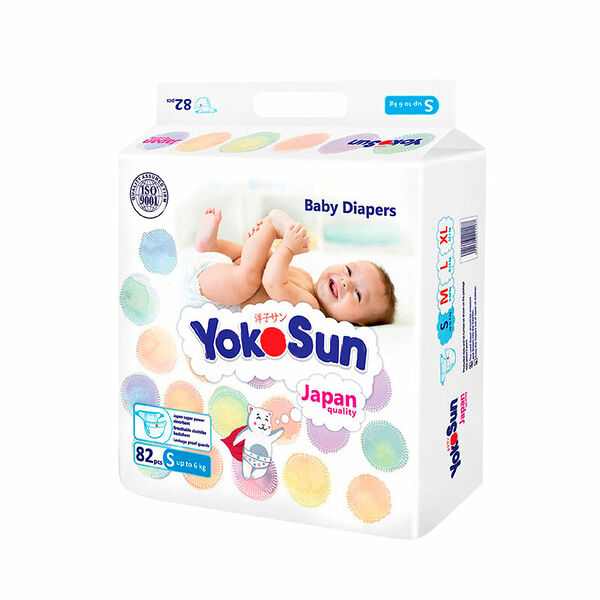 Подгузники YokoSun На Липучках S до 6 кг 82 шт.
