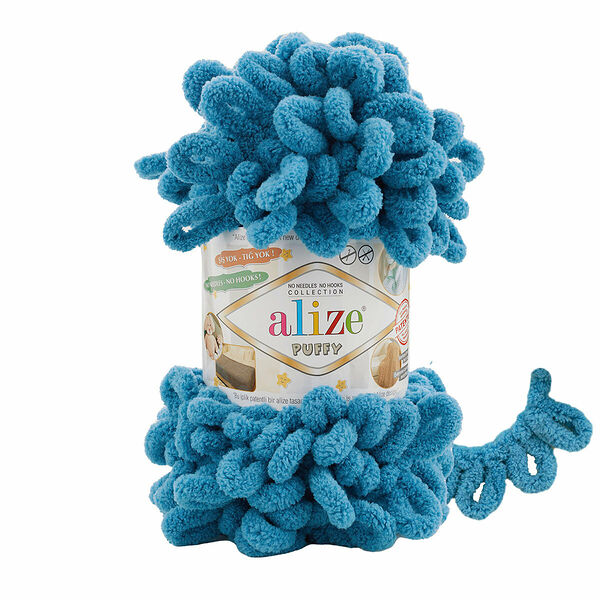 Пряжа Alize 'Puffy' 100г 9м (100% микрополиэстер)(294 петроль)