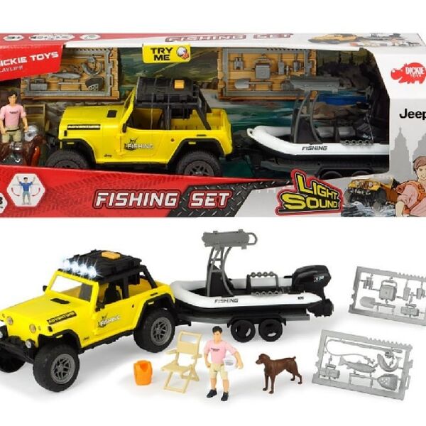 Игровой набор Dickie Playlife Машинка рыбака со светом и звуком 3838001