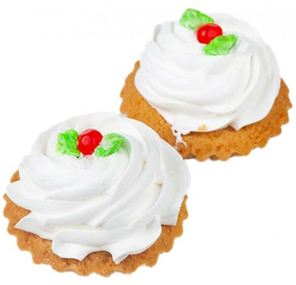 Пирожное песочное Слада Корзиночка с белковым кремом