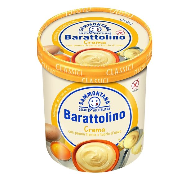 Десерт Sammontana замороженный Итальянское мороженое Крема Бараттолино 500г, Италия БЗМЖ