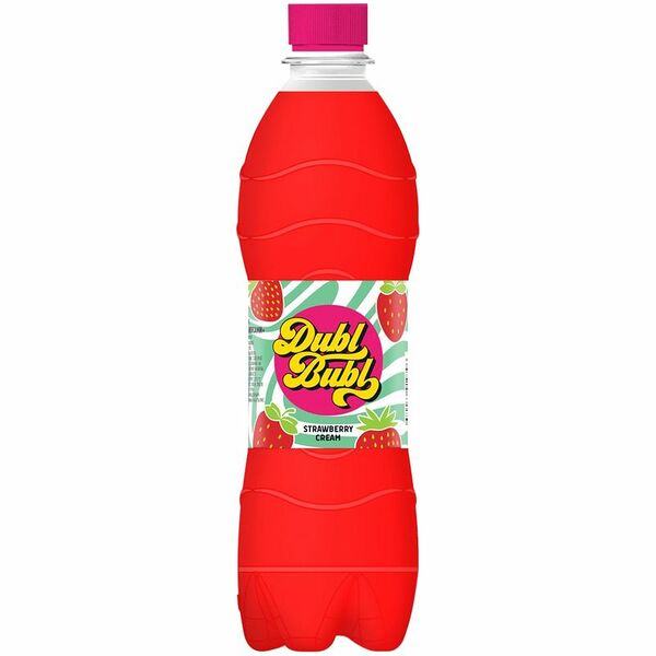 Напиток безалкогольный Dubl Bubl Клубника со сливками сильногазированный, 500мл