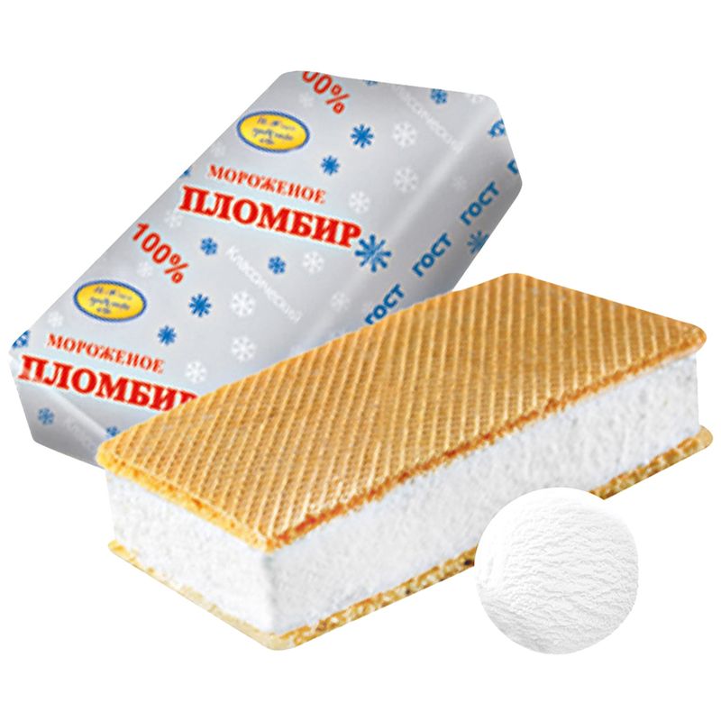 

Мороженое Нежная прохлада пломбир ванильный брикет 80 г