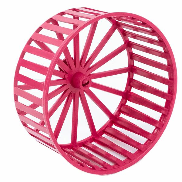 HOMEPET Колесо для грызунов без подставки пластиковое рубиновое d14см