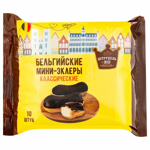 Пирожное Мини-эклеры Штрудель и Ко Бельгийские классические