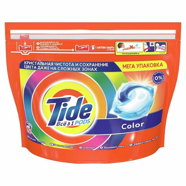 Капсулы Tide Color жидкие, 60х22.8г