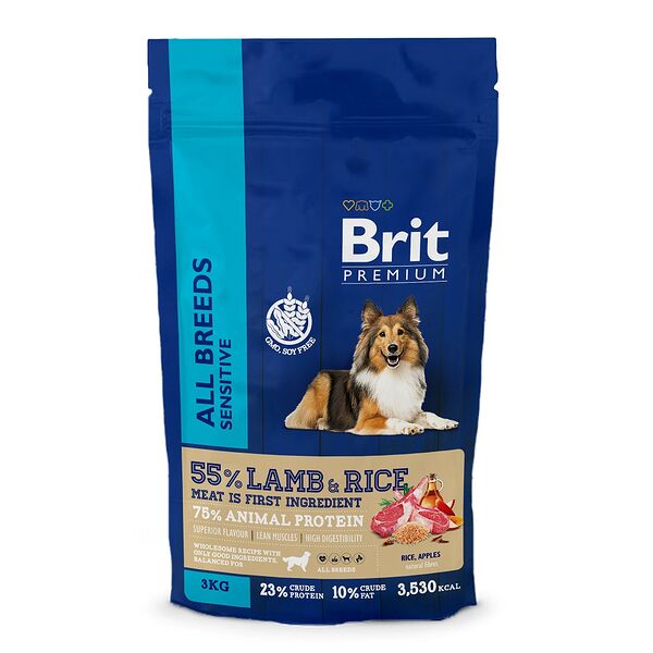 Сухой корм для собак Brit Premium Dog Sensitive с чувствительным пищеварением Ягненок