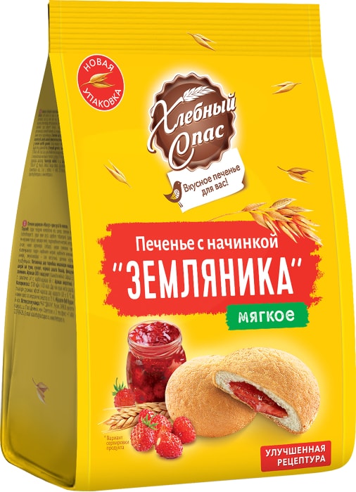 

Печенье сдобное Хлебный Спас с начинкой Земляника 200 г