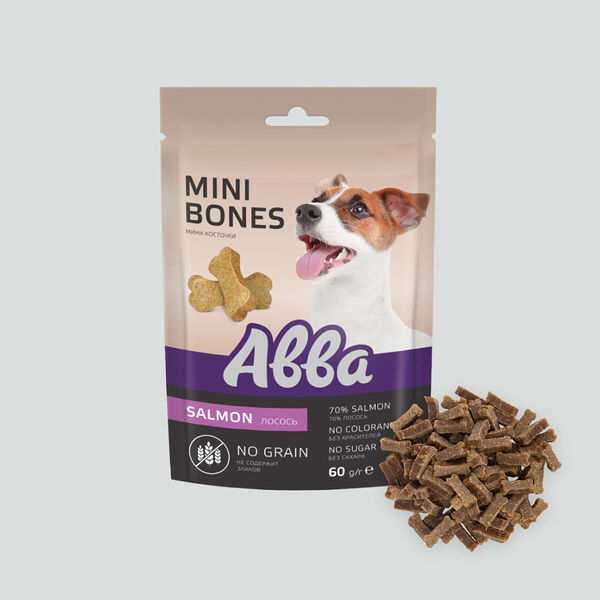 Лакомство для собак беззерновые мини-косточки с лососем